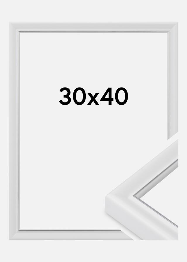 Jämtlands Ramfabrik Rahmen Canterbury Acrylglas Weiß 30x40 cm