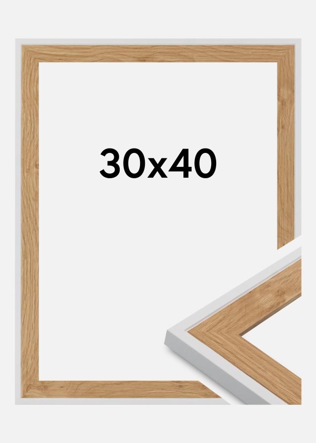 Jämtlands Ramfabrik Rahmen Clearline Acrylglas Weiß 30x40 cm