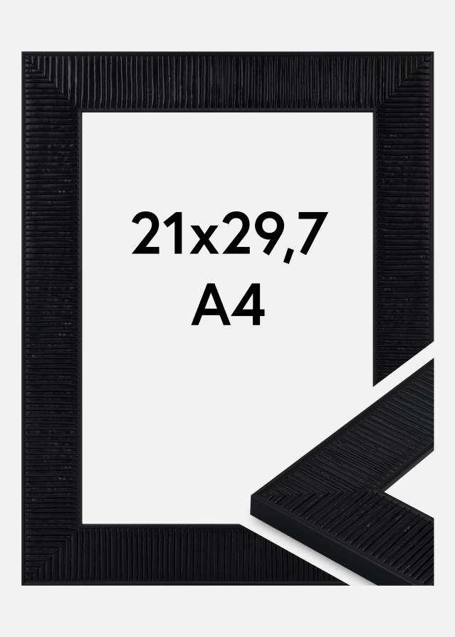 Jämtlands Ramfabrik Rahmen Lund Acrylglas Schwarz 21x29,7 cm (A4)