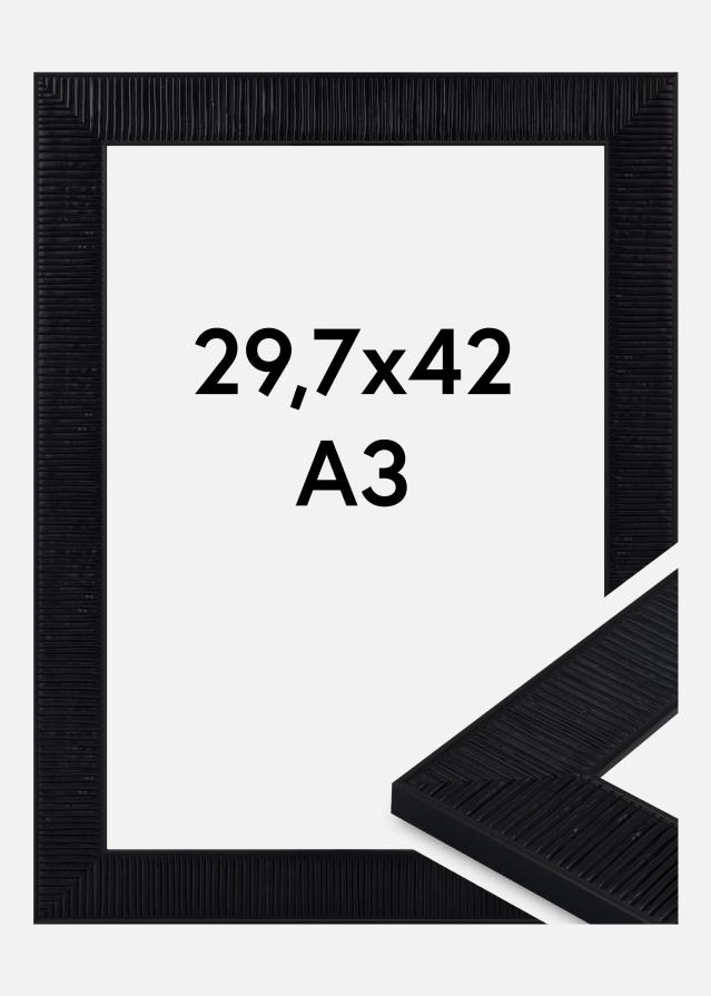 Jämtlands Ramfabrik Rahmen Lund Acrylglas Schwarz 29,7x42 cm (A3)