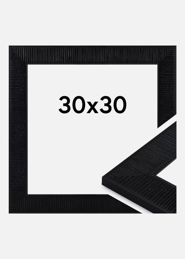 Jämtlands Ramfabrik Rahmen Lund Acrylglas Schwarz 30x30 cm