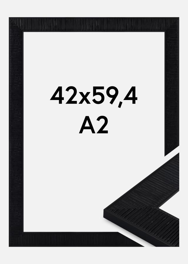 Jämtlands Ramfabrik Rahmen Lund Acrylglas Schwarz 42x59,4 cm (A2)