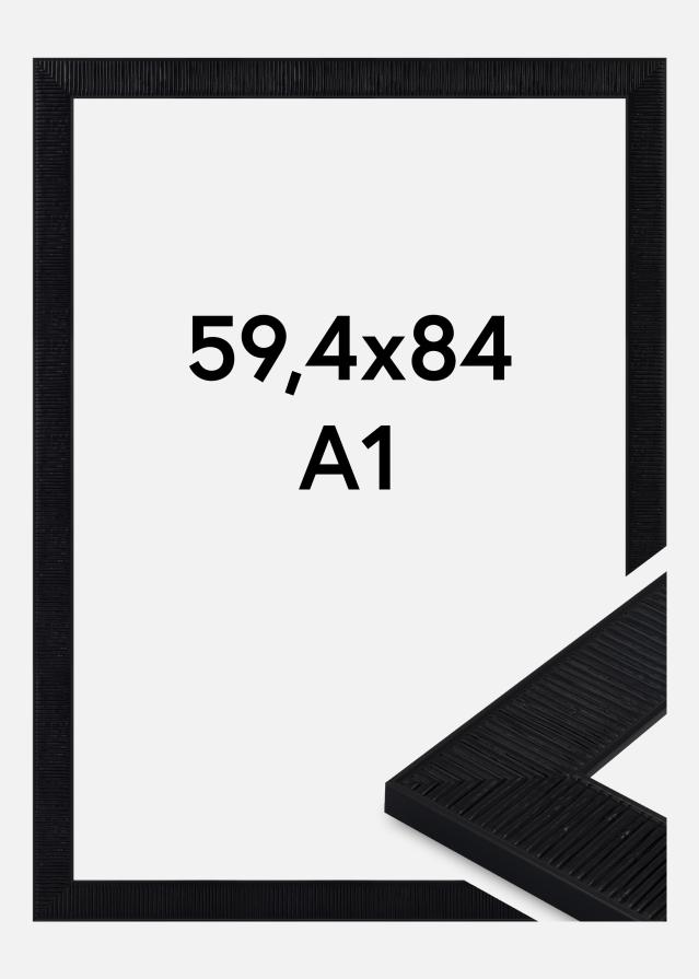 Jämtlands Ramfabrik Rahmen Lund Acrylglas Schwarz 59,4x84 cm (A1)