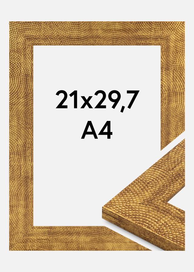 Jämtlands Ramfabrik Rahmen Linea Acrylglas Gold 21x29,7 cm (A4)