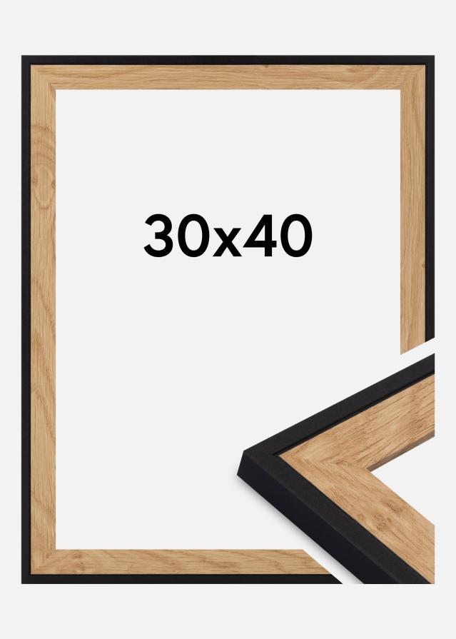 Jämtlands Ramfabrik Rahmen Iris Acrylglas Schwarz 30x40 cm