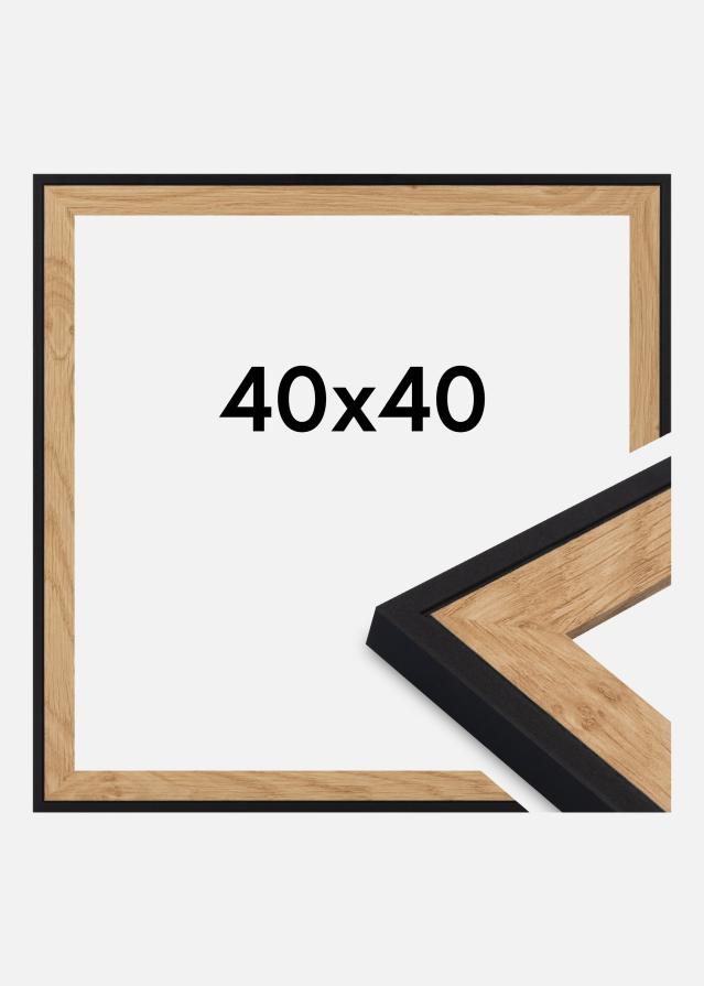 Jämtlands Ramfabrik Rahmen Iris Acrylglas Schwarz 40x40 cm