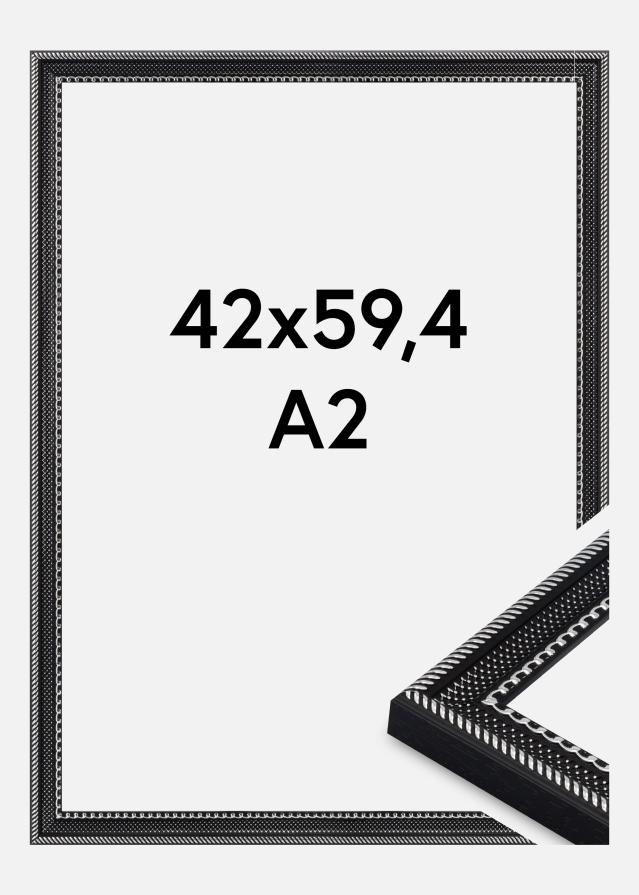 Jämtlands Ramfabrik Rahmen Trellis Acrylglas Schwarz 42x59,4 cm (A2)