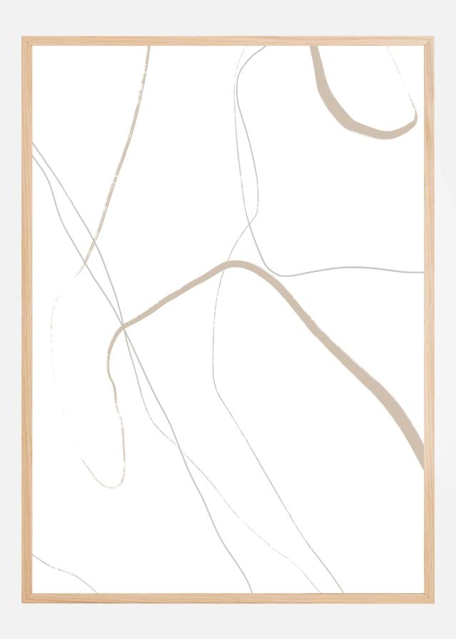 Bildverkstad Subtle Flow Lines Poster