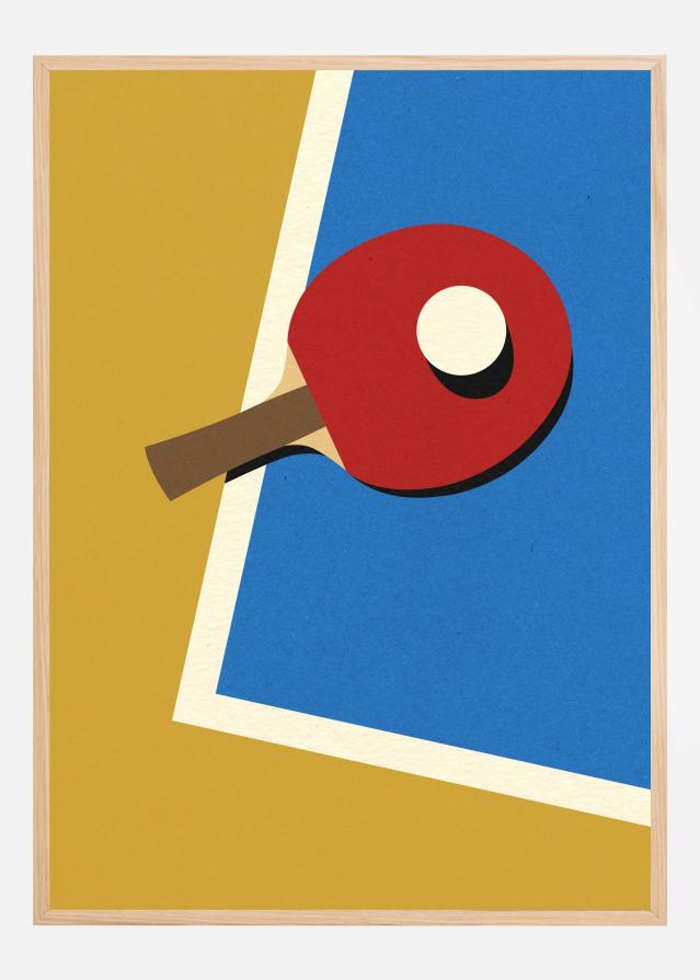Bildverkstad Table Tennis Team Red Poster