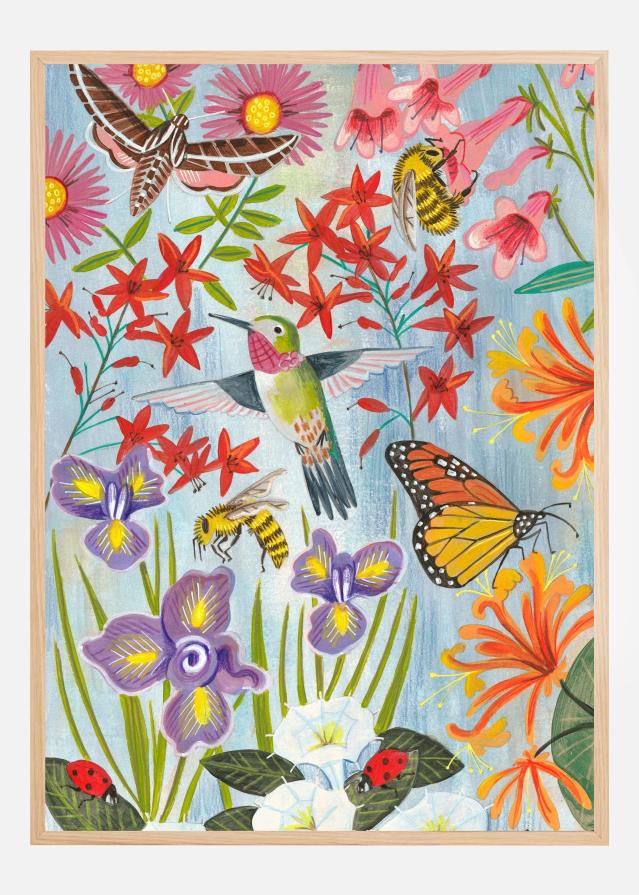 Bildverkstad Pollinators and flowers Poster