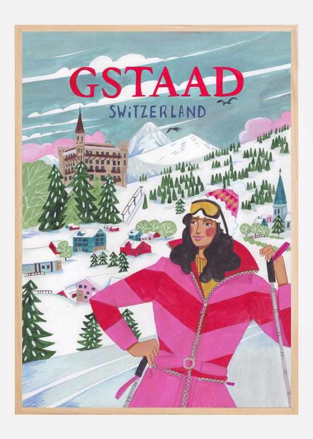 Bildverkstad Travel Woman in Gstaad Poster