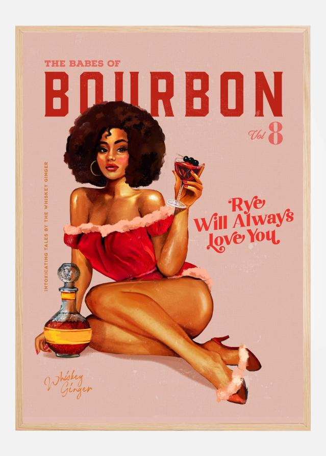 Bildverkstad Babes of Bourbon Vol 8 Vintage Pinup Girl With Afro Poster