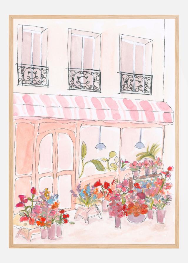 Bildverkstad Pink Flower Shop Poster