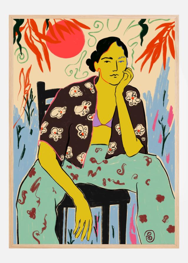 Bildverkstad Sun and Waves Poster