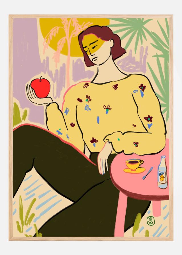 Bildverkstad Woman With Apple Poster