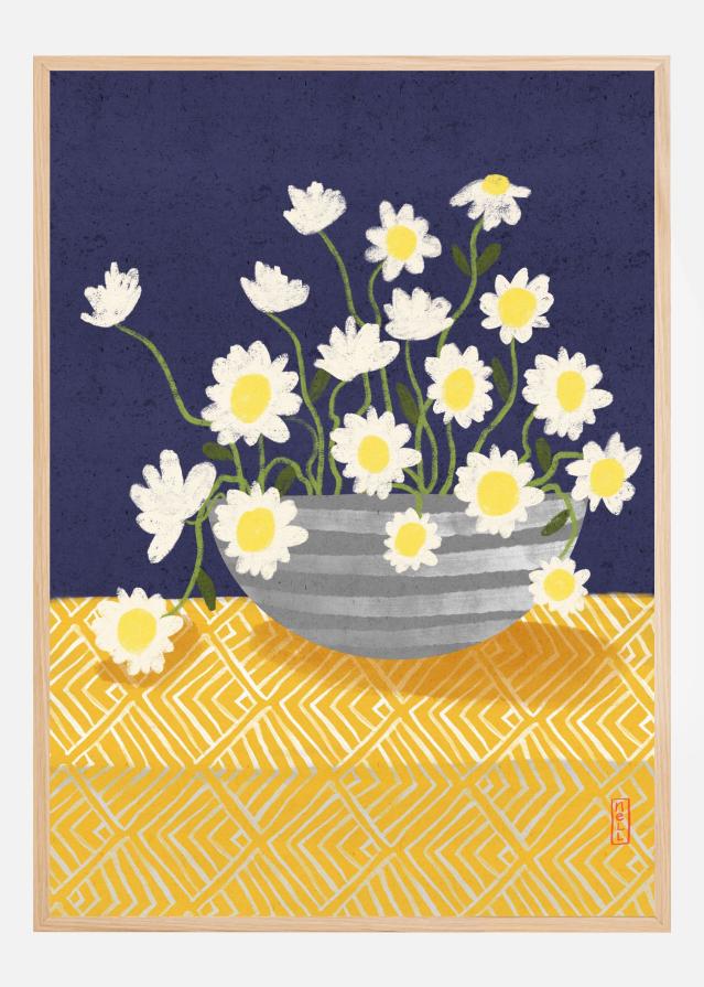 Bildverkstad Daisy Bowl In Bloom Art Poster