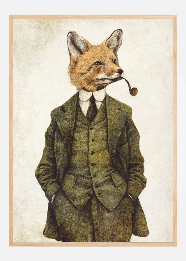Bildverkstad The Vintage Stylish Fox Poster