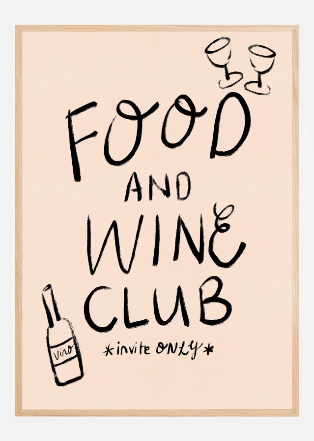 Bildverkstad Food and Wine Club Typography Poster