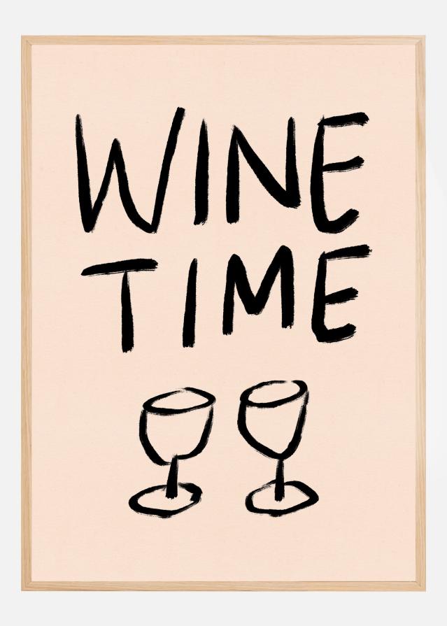 Bildverkstad Wine Time Trendy Typography Poster