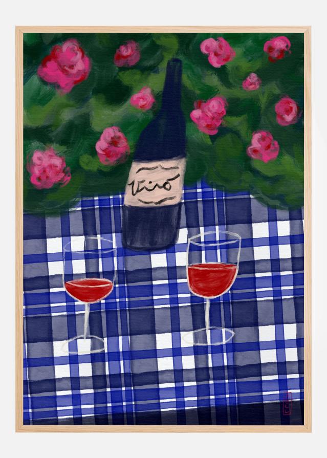 Bildverkstad Wine In the Garden Art Poster