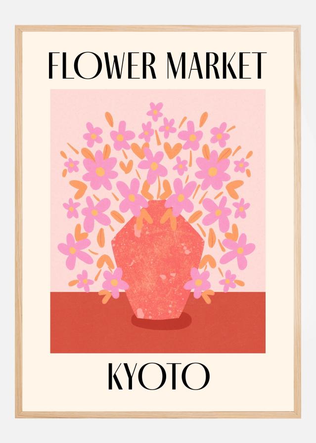 Bildverkstad Kyoto Flower Market Japan Travel Poster