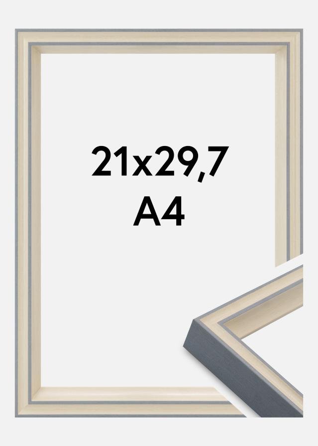 Jämtlands Ramfabrik Rahmen Riga Acrylglas Grau 21x29,7 cm (A4)