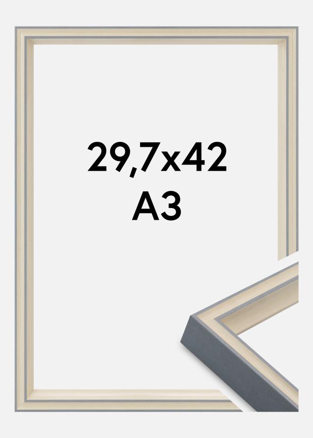 Jämtlands Ramfabrik Rahmen Riga Acrylglas Grau 29,7x42 cm (A3)