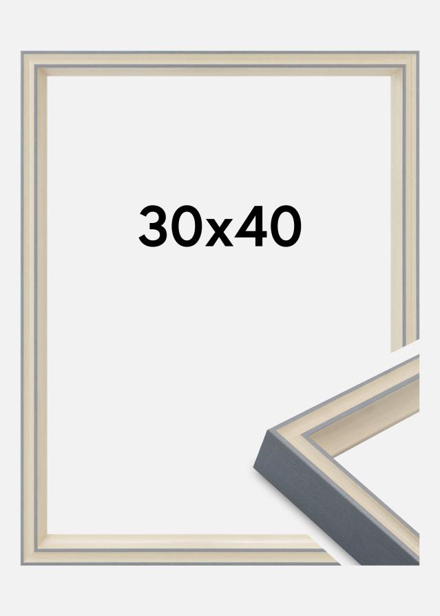 Jämtlands Ramfabrik Rahmen Riga Acrylglas Grau 30x40 cm