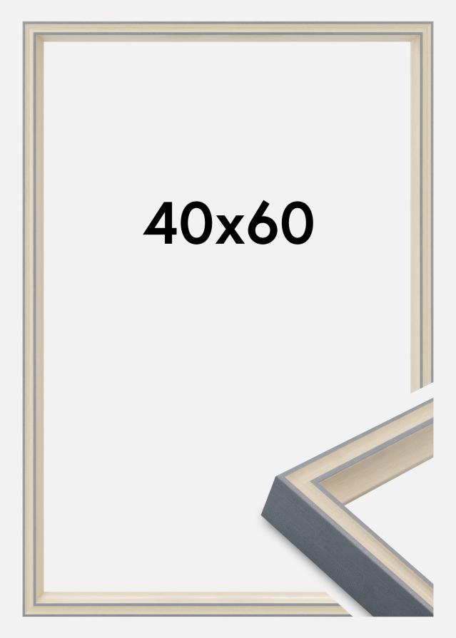 Jämtlands Ramfabrik Rahmen Riga Acrylglas Grau 40x60 cm
