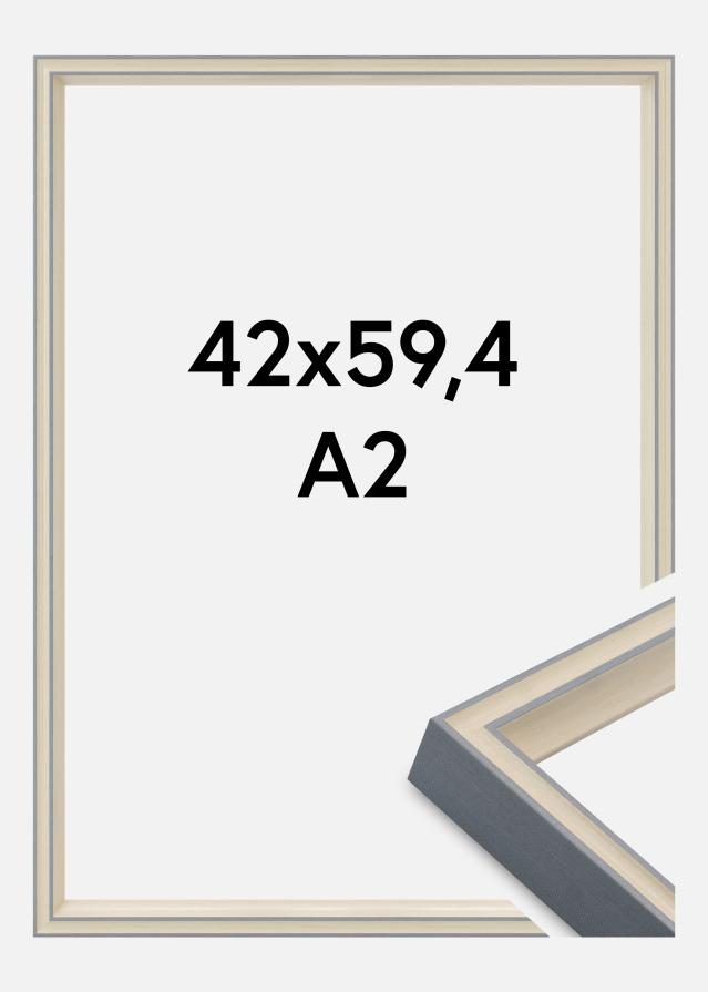 Jämtlands Ramfabrik Rahmen Riga Acrylglas Grau 42x59,4 cm (A2)