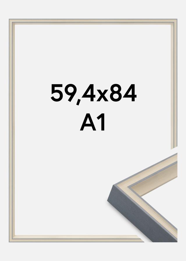 Jämtlands Ramfabrik Rahmen Riga Acrylglas Grau 59,4x84 cm (A1)