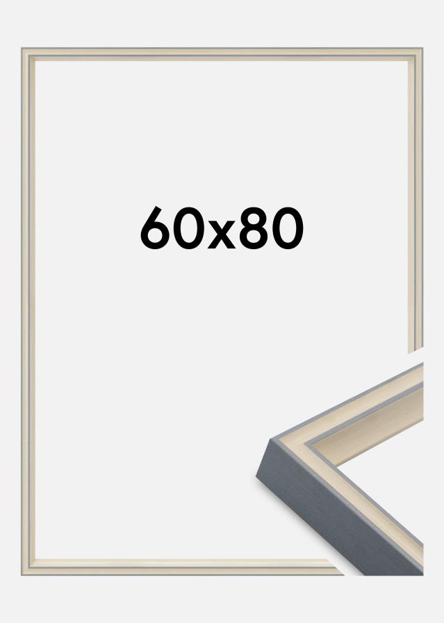 Jämtlands Ramfabrik Rahmen Riga Acrylglas Grau 60x80 cm
