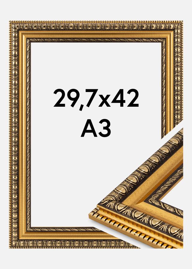 Jämtlands Ramfabrik Rahmen Ornato Acrylglas Gold 29,7x42 cm (A3)