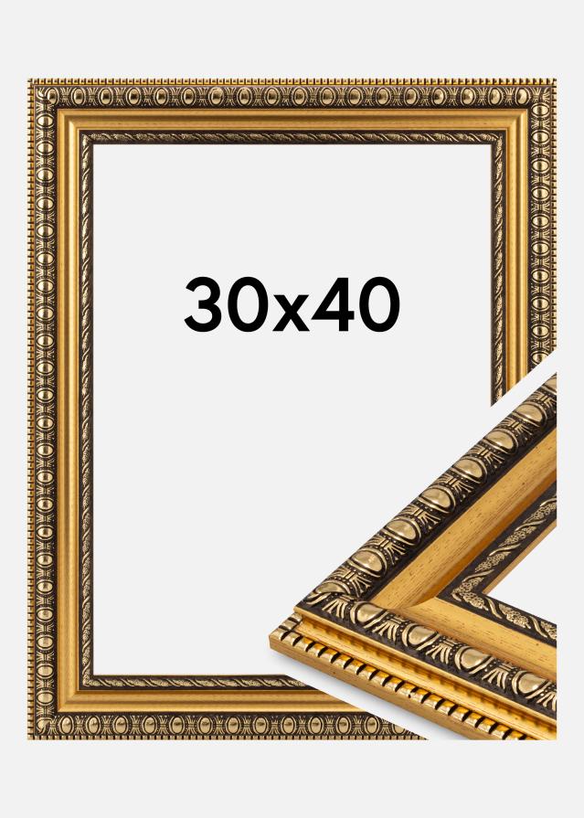 Jämtlands Ramfabrik Rahmen Ornato Acrylglas Gold 30x40 cm