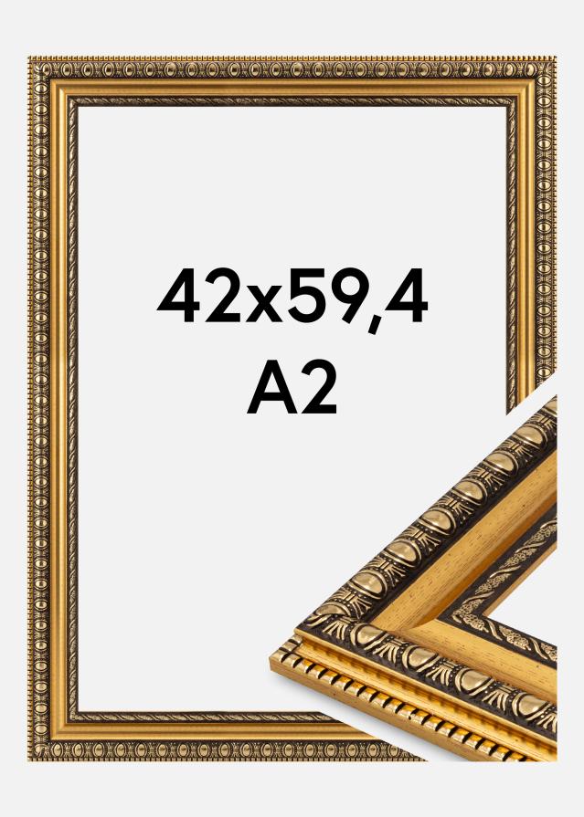 Jämtlands Ramfabrik Rahmen Ornato Acrylglas Gold 42x59,4 cm (A2)