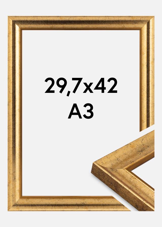 Jämtlands Ramfabrik Rahmen Conca Acrylglas Gold 29,7x42 cm (A3)