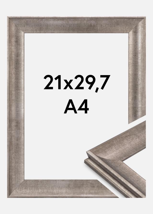 Jämtlands Ramfabrik Rahmen Conca Acrylglas Silber 21x29,7 cm (A4)