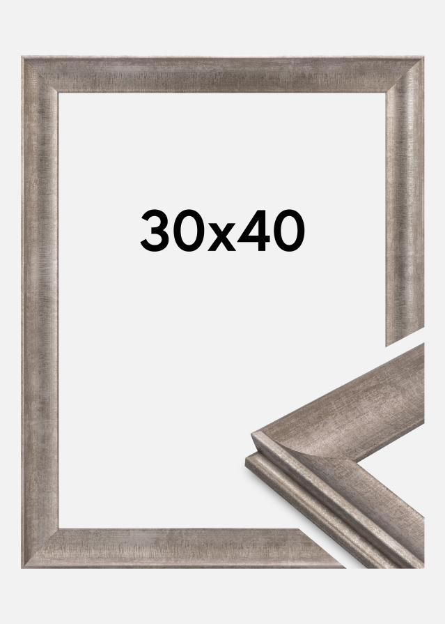 Jämtlands Ramfabrik Rahmen Conca Acrylglas Silber 30x40 cm