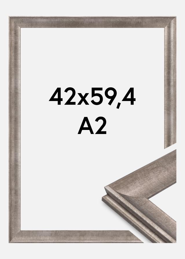 Jämtlands Ramfabrik Rahmen Conca Acrylglas Silber 42x59,4 cm (A2)
