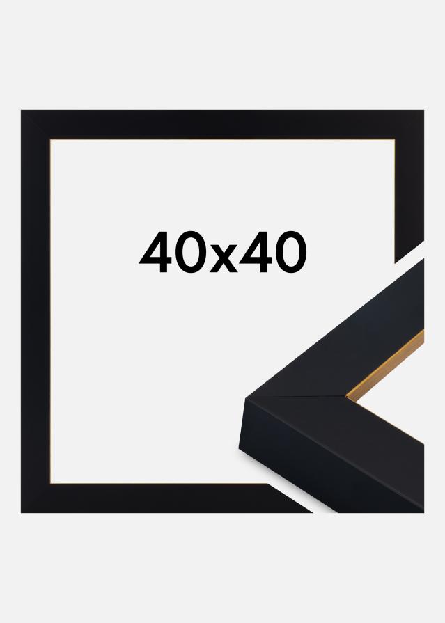 Jämtlands Ramfabrik Rahmen Sussex Acrylglas Schwarz/Gold 40x40 cm