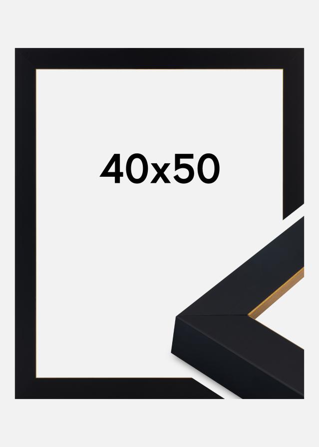 Jämtlands Ramfabrik Rahmen Sussex Acrylglas Schwarz/Gold 40x50 cm