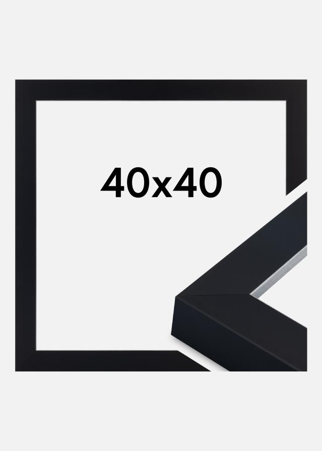 Jämtlands Ramfabrik Rahmen Sussex Acrylglas Schwarz/Silber 40x40 cm