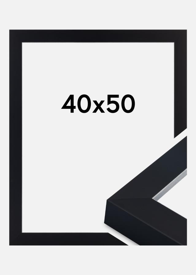 Jämtlands Ramfabrik Rahmen Sussex Acrylglas Schwarz/Silber 40x50 cm