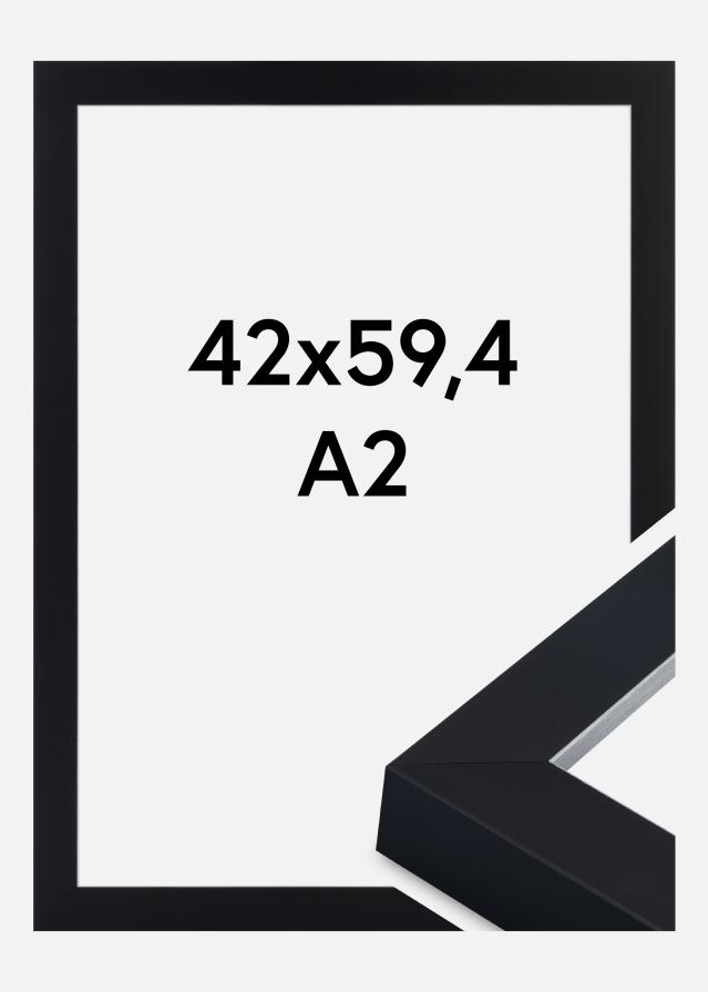 Jämtlands Ramfabrik Rahmen Sussex Acrylglas Schwarz/Silber 42x59,4 cm (A2)