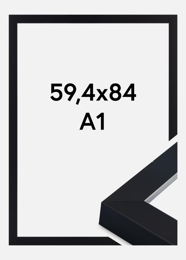 Jämtlands Ramfabrik Rahmen Sussex Acrylglas Schwarz/Silber 59,4x84,1 cm (A1)