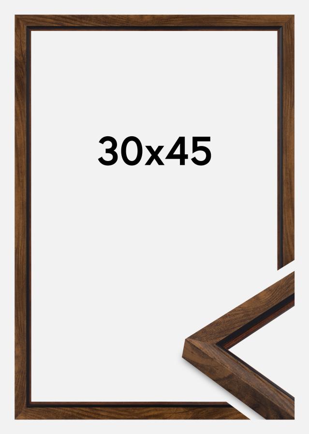 Jämtlands Ramfabrik Rahmen Obsidian Acrylglas Nussbaum 30x45 cm