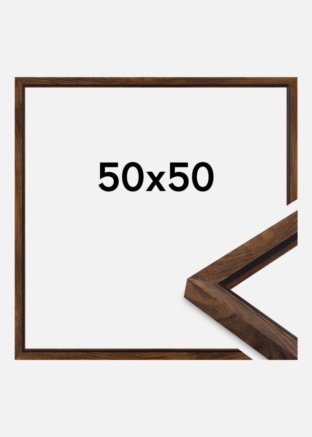 Jämtlands Ramfabrik Rahmen Obsidian Acrylglas Nussbaum 50x50 cm