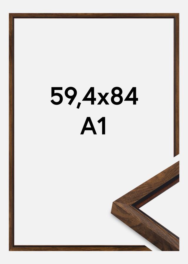 Jämtlands Ramfabrik Rahmen Obsidian Acrylglas Nussbaum 59,4x84 cm (A1)