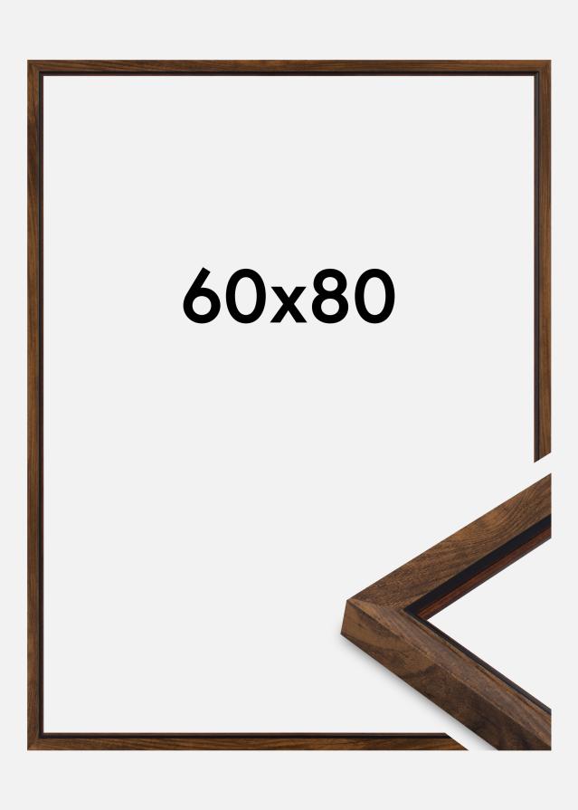 Jämtlands Ramfabrik Rahmen Obsidian Acrylglas Nussbaum 60x80 cm