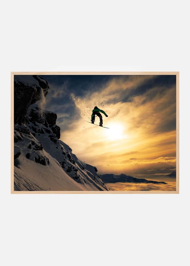 Bildverkstad Sunset Snowboarding Poster